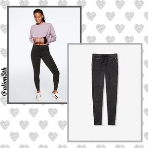 VS Pink Awesome Acid Washed Cotton Campus Leggings